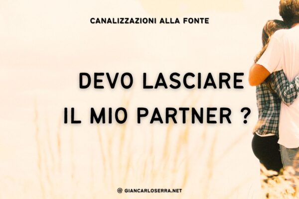 devo lasciare il mio partner